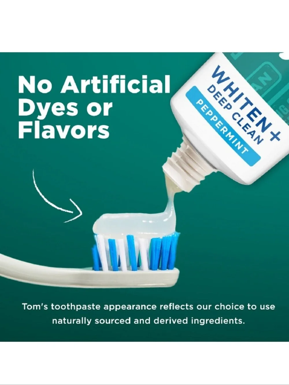 🔮3/$15 Toms of Maine Whiten + Deep Clean Anticavity Toothpaste Peppermint